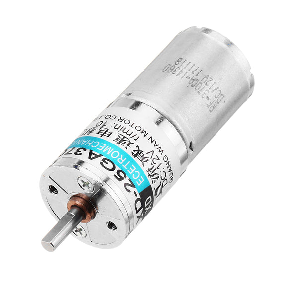 Machifit 25GA370 12V 10rpm DC Gear Motor Metal Gear Motor