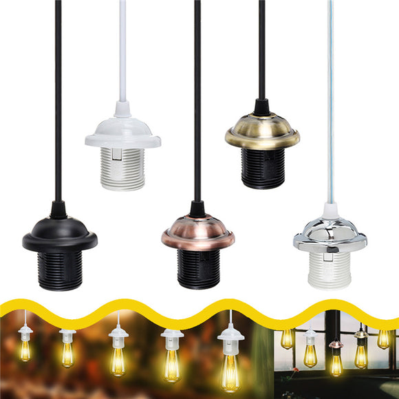 E26/E27 Edison Vintage Retro Pendant Lamp Holder Ceiling Light Base Socket Bulb Adapter AC110-250V