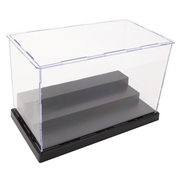 22cm L Acrylic Display Box Perspex Case Plastic Base 3 Steps Dustproof For Action Figure