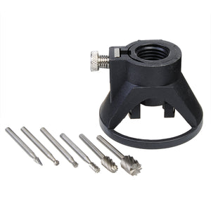 6pcs HSS Wood Milling Cutter + Electric Drill Horn Fixed Base