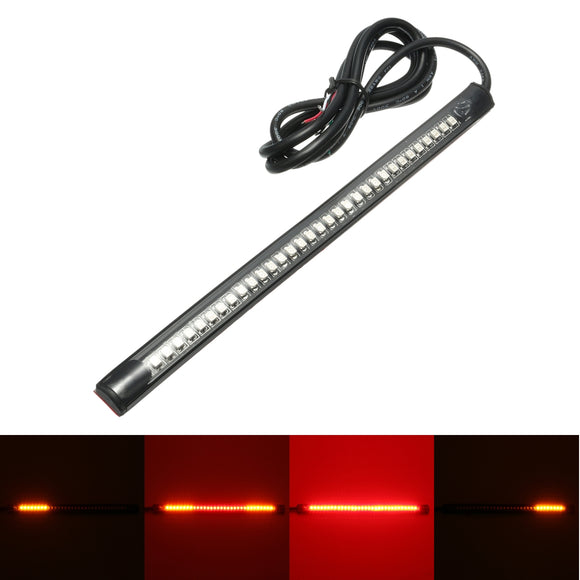 12V Motorcycle Safety 48LED/36LED Strip Light Running Rear Brake Turn Signal Flexible