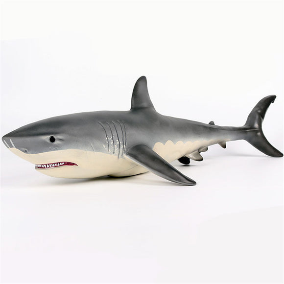 19 Inches Big Size Megalodon Great White Shark Toy Diecast Model Figure Toy Gift