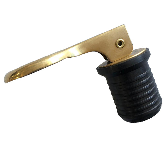 1 25mm Brass Plated Marine Boat Snap Handle Locking Drain Plug Boat Livewell Drain Plug with Snap Handle Boat Accessories