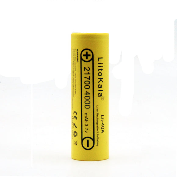 1PCS LiitoKala Lii-40A 21700 Battery 4000mah 3.7V Unprotected Flat Top Li-Ni Rechargeable Battery