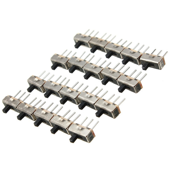200pcs SS12D00G3 2 Position SPDT 1P2T 3 Pin PCB Panel Mini Vertical Slide Switch