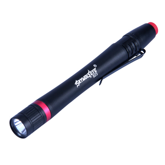 Skywolfeye B23 2Modes LED Flashlight Pen AAA  Work Light Camping Hunting Emergency Lamp