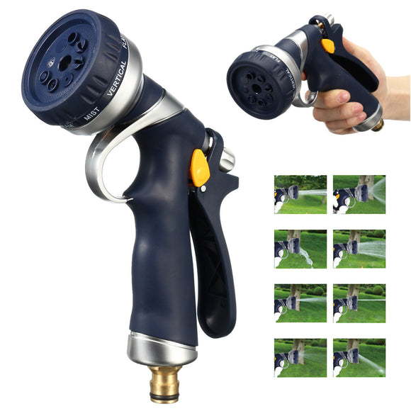 Zinc Alloy 8 Mode Hose Nozzle Car Washing Garden Tool High Pressure Washer Water Sprayer