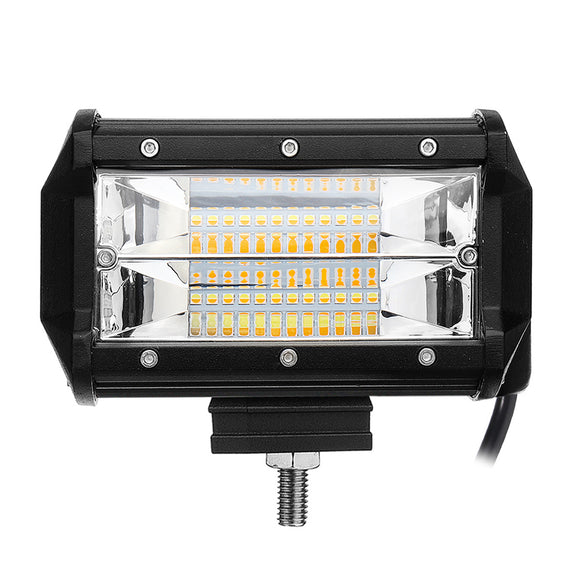 5Inch LED Work Light Bar Driving Lamp Flood Pods Dual Color for Off-Road Truck Trailer 4WD