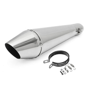 38-51mm Universal Motorcycle GP Stainless Steel Muffler Exhaust Pipe w/ Silencer