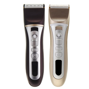 100V-240V Electric Hair Clipper Gold Black Charging LCD Display Hair Trimmer With Comb