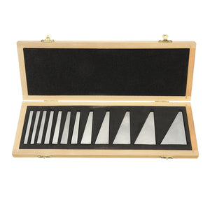 12pcs 1/4 to 30 Degree Manganese Steel Angle Gauge Block Set Machinist Metalworking Blocks Lathe Tools