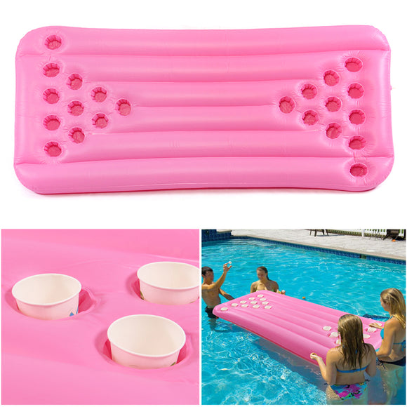 180x80x15CM 22 Holes PVC Inflatable Float Beer Game Table Swimming Pool Water Play Party
