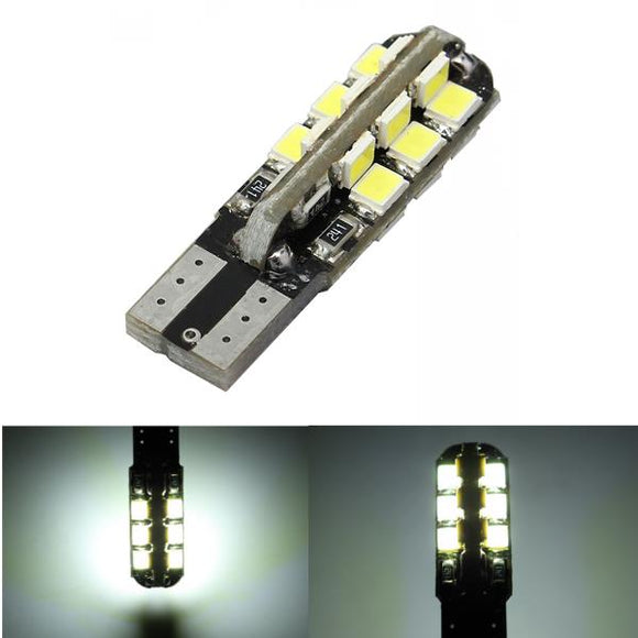 T10 3528 24SMD LED W5W White LED Car Instrument Side Width Light Bulb Lamp