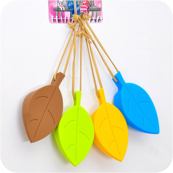 4 Colors Silicone Leaves Safety Door Stopper