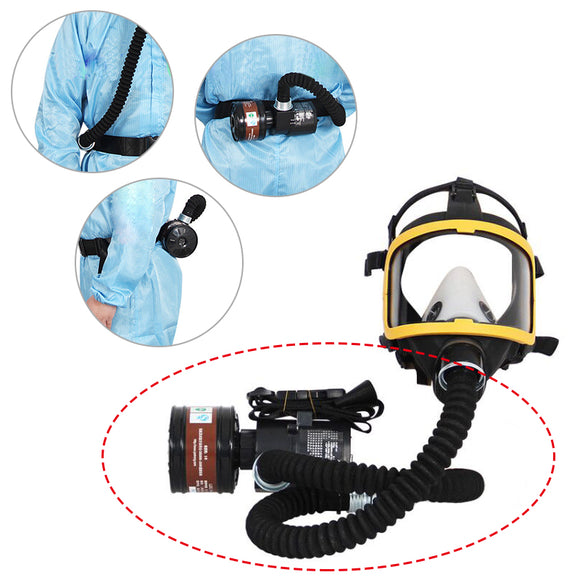 Electric Flow Supplied Air Fed Pump Set Air Pump + Canister Filter + Charger for Full Face Mask