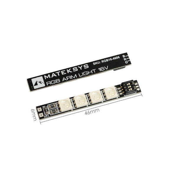 2PCS Mateksys RGB ARM 16V 46X6mm Light LED Strip Board for RC Drone FPV Racing