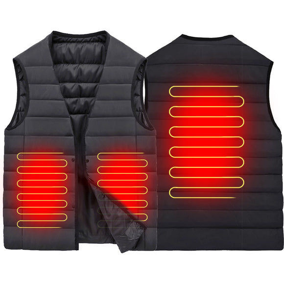 3 Heating Pads Electric Heated Vest Men Women USB Thermal Clothes Winter Constant Temperature Warmer Jacket