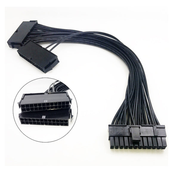 30cm PSU ATX 24Pin Male to Female Dual Molex Mining Power Supply Sync Starter For Bitcion Miner