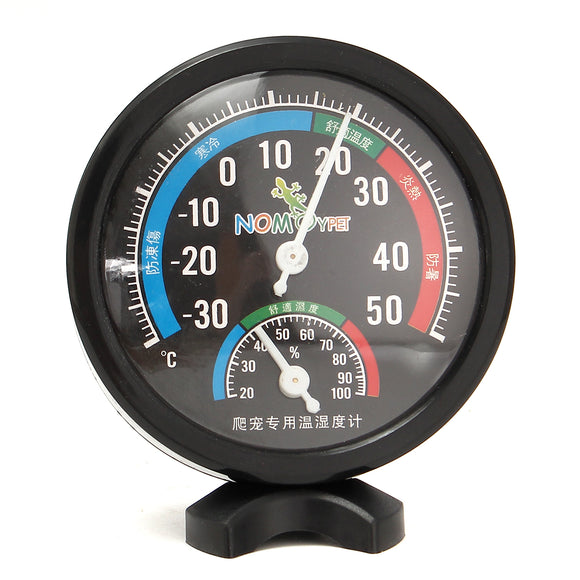 Reptile Box Thermometer Humidity Hygrometer Dial Gauges with Colour Codes
