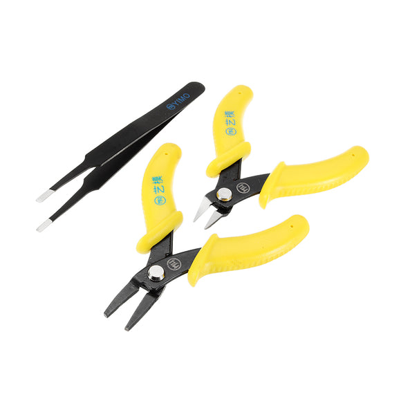 MU GJ-01 Metal Clamp Plier Tweezer 3D DIY Puzzle Model Tool Set