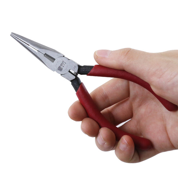BEST BST-13 125mm Long Nose Pliers Clamps Crimping Tool Wire Cutters Jewellery Making Tools Red Handle High Quality