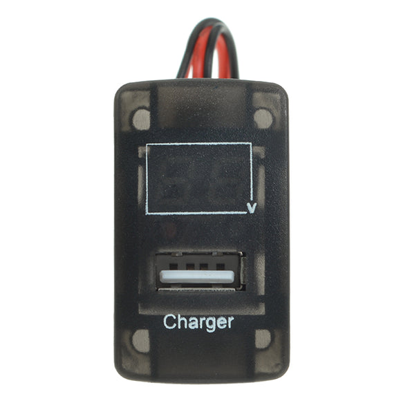 5V 2.1A USB Port Dashboard Voltmeter Phone Charger for Honda