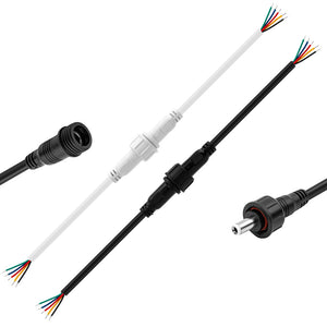 2 Pin 3A Female And Male DC Connector Waterproof IP67 Plastic Cable Wire