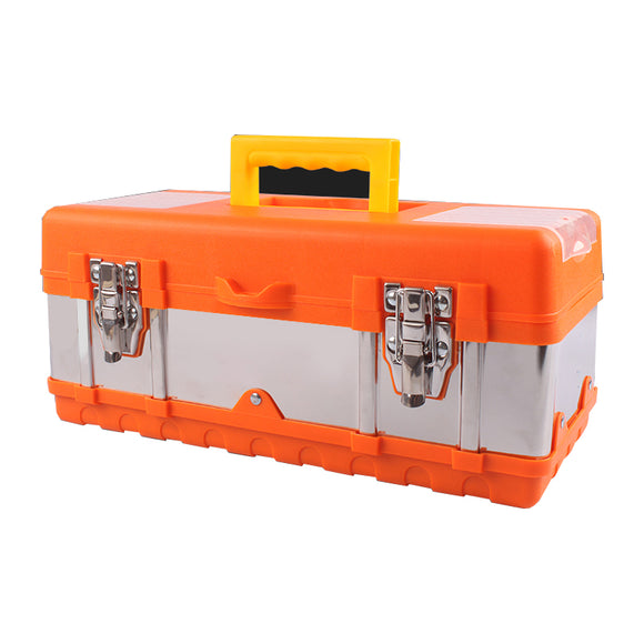 MYTEC Stainless Steel Tool Box Household Multifunctional Box Large Iron Sheet Maintenance Storage Box Hardware Portable Storage Box