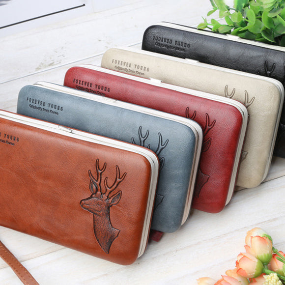 Baellerry Women Faux Leather Multifunctional Card Holder Phone Bag