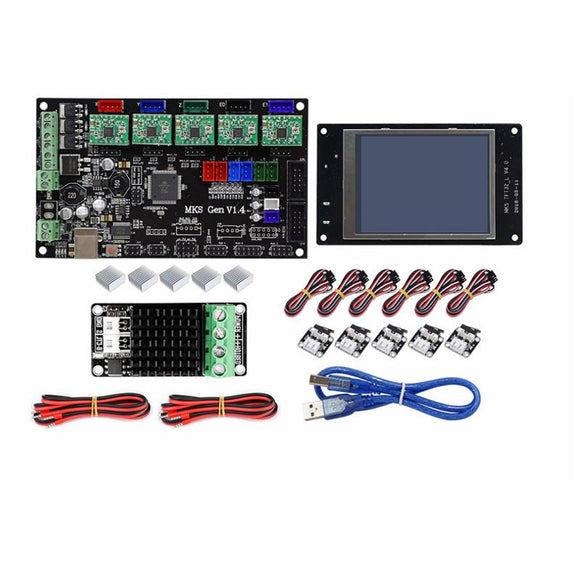 TF3.2 LCD Display Screen + MKS GEN V1.4 Mainboard Motherboard +MOS MINI + 5x A4988 Driver + 6x Limit Switch Kit For 3D Printer