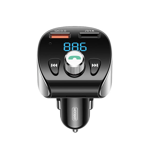 Joyroom Fast Car Charger Bluetooth 5.0 Handsfree Car Kit Audio MP3 Player With QC3.0 Dual USB Adapter FM Transmitter Modulator