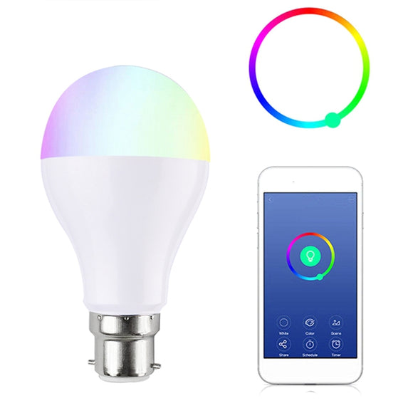 B22 7W RGBW WIFI Remote Control LED Smart Light Bulb for Google Home Echo Alexa AC85-265V