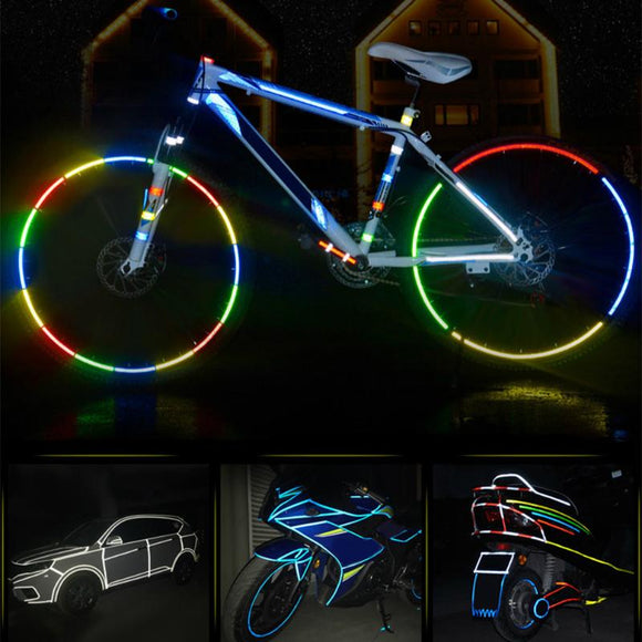 BIKIGHT 315 Cycling MTB Bike Safety Reflective Wheel Sticker for Xiaomi Scooter Bike Decal Tape