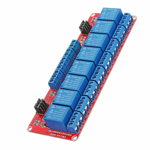 12V 8 Channel Level Trigger Optocoupler Relay Module For Arduino