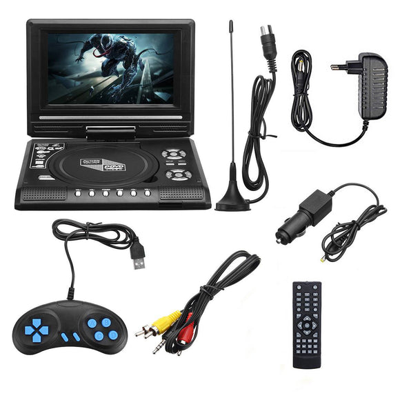 7.8 inch Portable DVD Multimedia Player U Drive Play FM TV Game Card Read Function MP4 MP5 VCD DVCD with Gamepad