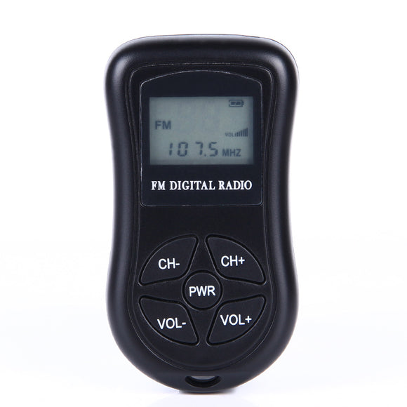 Portable Mini 2.2-3V FM Digital Radio Speaker 3.5mm Headphone Jack DSP LCD Display Receiver