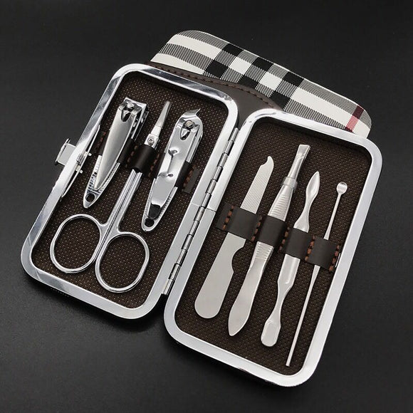 7 Pcs/ Set Manicure Tool Stainless Steel Nail Clipper Finger Plier Nail Art Pedicure Toe Nail Tool