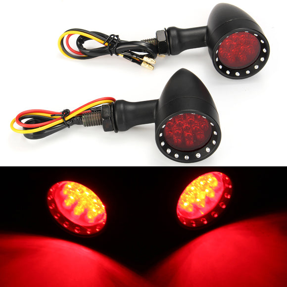 12V Universal Motorcycle Motorbike Red LED Bullet Turn Signal Indicator Light