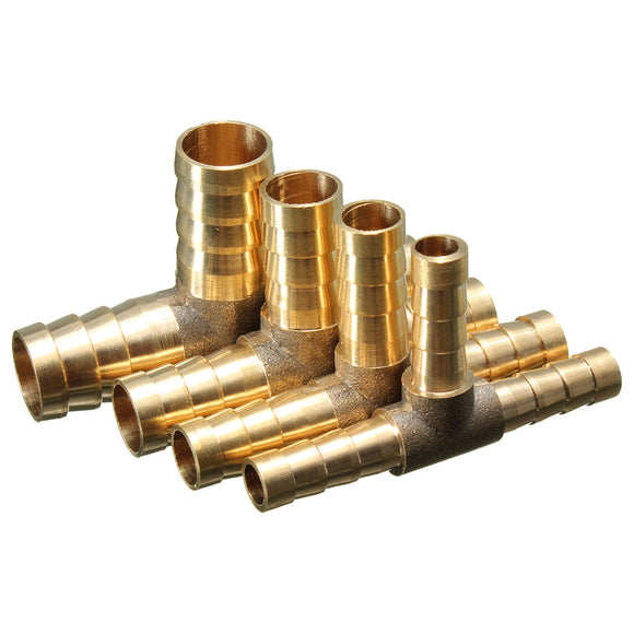 Pagoda Adapter Brass Barbed T 3 Ways Pipe Fitting 6/8/10/12mm Pneumatic Component Hose Quick Coupler