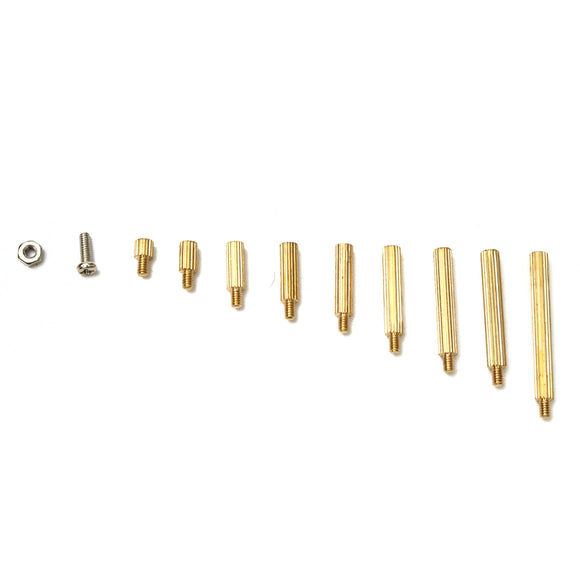 270Pcs M2 Male Female Brass PCB Spacer Standoff Screw Nut Assortment Threaded