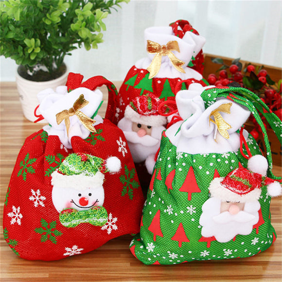 Christmas Gift Bag For Candy Christmas Gift Bags Christmas Ornament Decoration Santa Claus