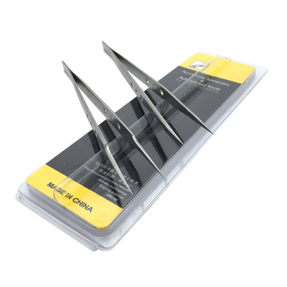 AAA-12S AAA-14S AAA-15S Precision Pointed Tweezers Stainless Steel Clamps Lengthened Medical Anti-Static Tweezer Tool