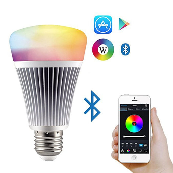 E27 8W Mi.Light RGB+CCT Bluetooth App Control Dimmable LED Smart Light Bulb AC85-265V