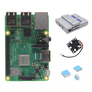 4 in 1 Raspberry Pi 3 Model B+(plus) Board + Mini NES Style Case + Cooling Fan + Heatsinks