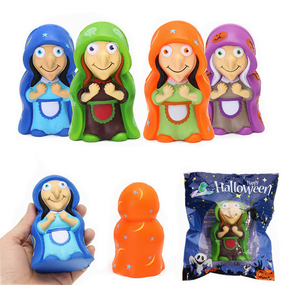 Chameleon Squishy Witch Doll 12cm Halloween Decor Slow Rising With Packaging Collection Gift Toy