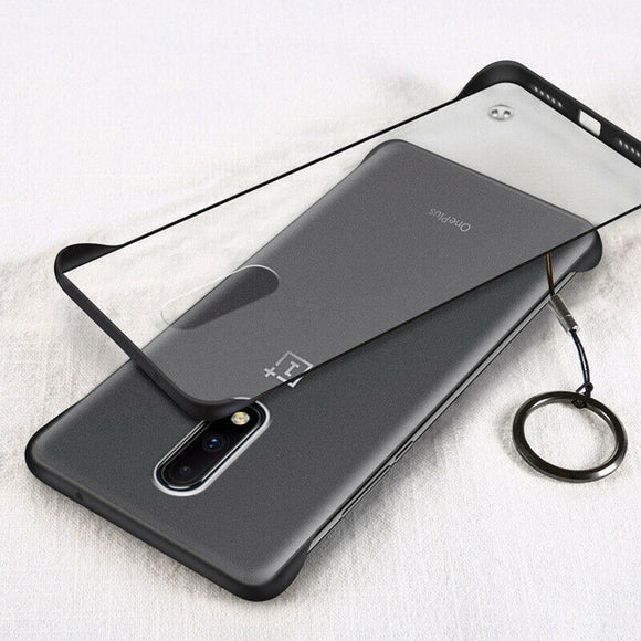 Bakeey Transparent Ultra Thin Anti Fall Matte Hard PC&Soft Edge With Finger Ring Protective Case For OnePlus 7