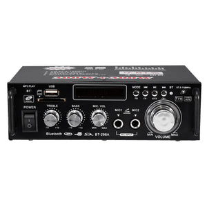 BT-298A 12V 220V HIFI Audio Stereo Power Amplifier Bluetooth FM Radio 2CH 600W