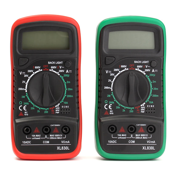 XL830L LCD Digital Multi Meters Volt Meterr AC/DC Ohm Meter Ammeter Capacitance OHM Tester