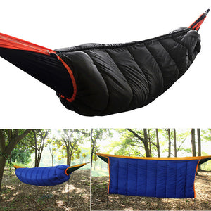 2 In 1 Outdoor Windproof Hammock Sleeping Bag Enveloped Cotton Warm Hanging Swing Bed
