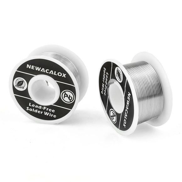 NEWACALOX 2PCS 100g 1mm Welding Iron Wire Reel Tin Lead Line FLUX 2.0% Silver Solder Wire for Soldering
